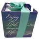 "Enjoy the Little Things in Life "  Lady Jane Memo Cube with Pen and Bright Gift Bow