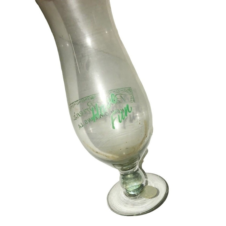 Pat O' Brien's New Orleans Hurricane Glass Have Fun Drinking Glass  Collectible