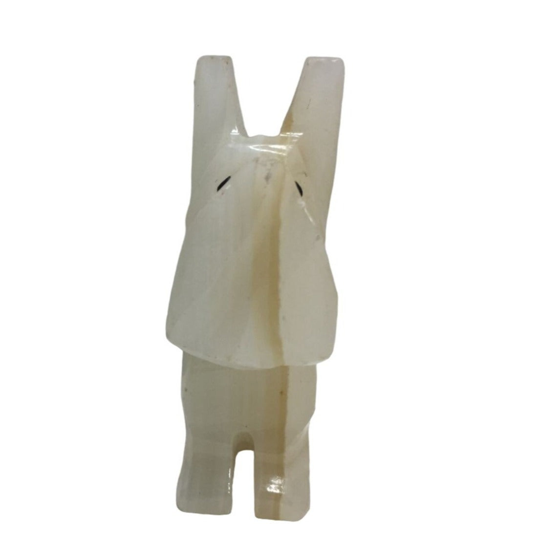 Vintage White Onyx (Marble) Scottie Dog - Hand Carved - Souvenir from Mexico