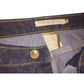 Boom Boom Jeans Womens size 11 Dark denim with Leopard print beads and gold accents - Vintage Blue Jeans Boom Boom Jeans  A+ Stuff