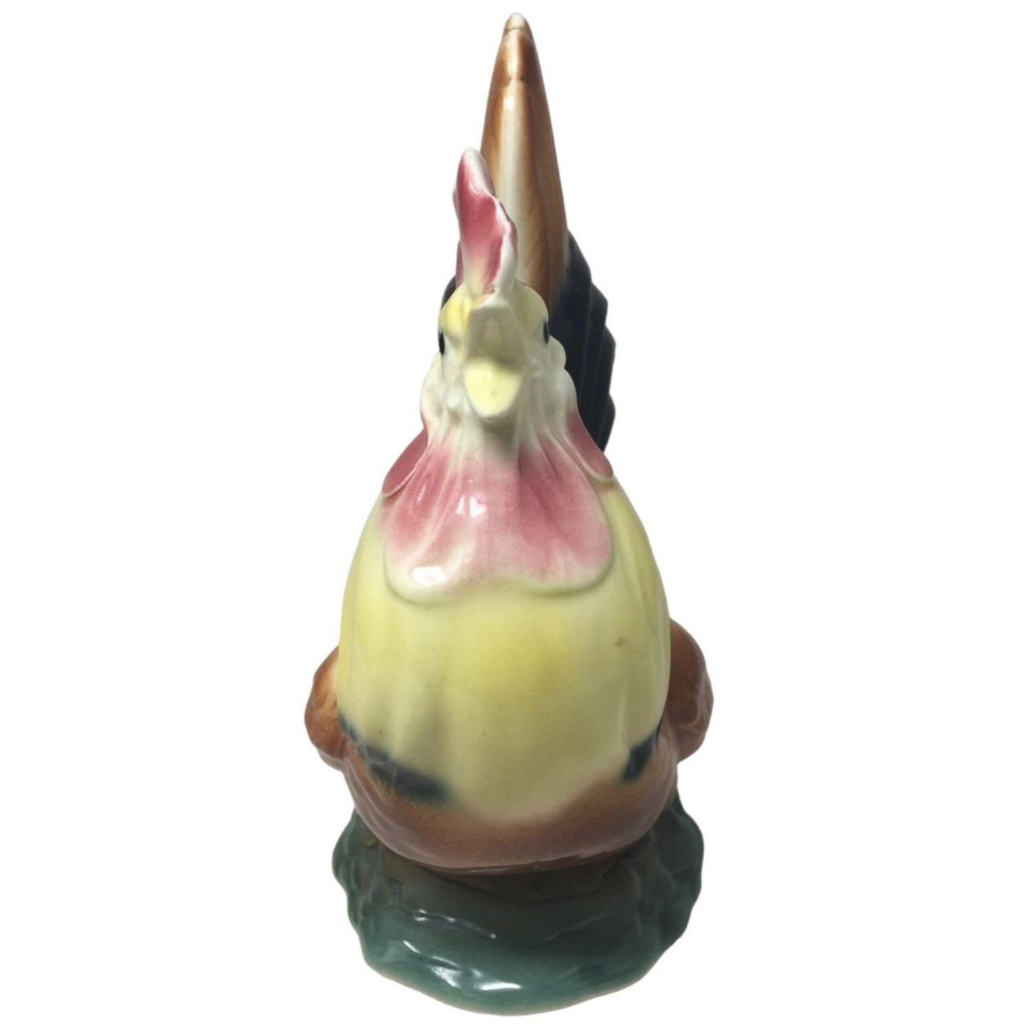 Vintage Rooster Figurine Royal Copely Possibly? - Yellow, Red, Green, Brown