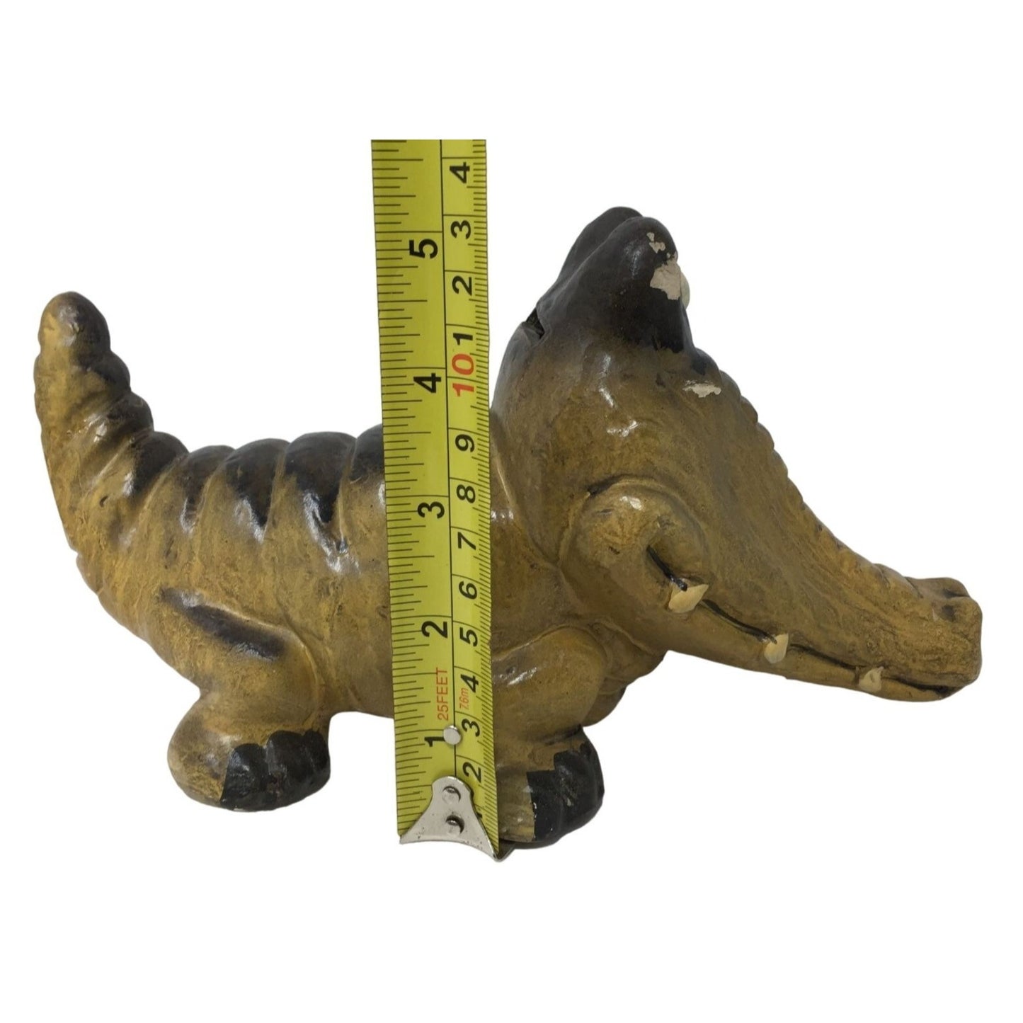 Vintage Big Eyes Ceramic Alligator Bank - Cute Retro Find!