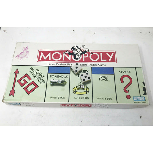 Vintage 1996 No.0009 Classic Parker Brothers MONOPOLY Board Game