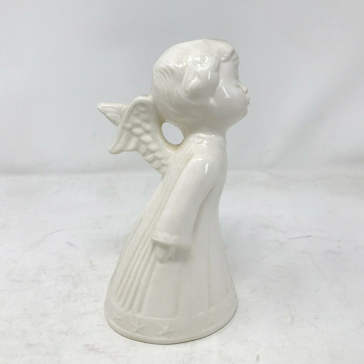 Cute CERAMIC ANGEL Leaning In Kissing Pose Sweet Angel Wings