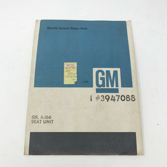 Genuine GM 39470808 SEAT UNIT - Auto Parts Seal Kit Inter Clu Pstn
