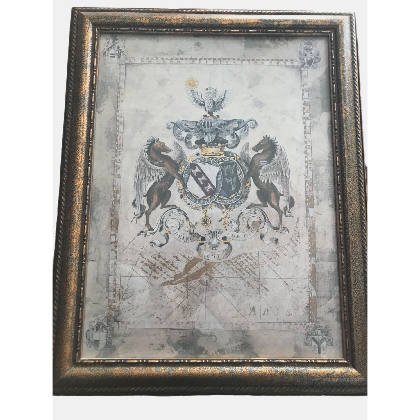 TIME of HONOR Family CREST Print in Beautiful Detailed Frame - Bombay Trading Co