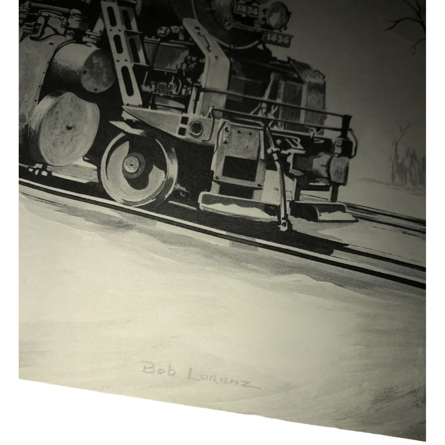 Bob Lorienz Train Illustration Art Print -Locomotive Art