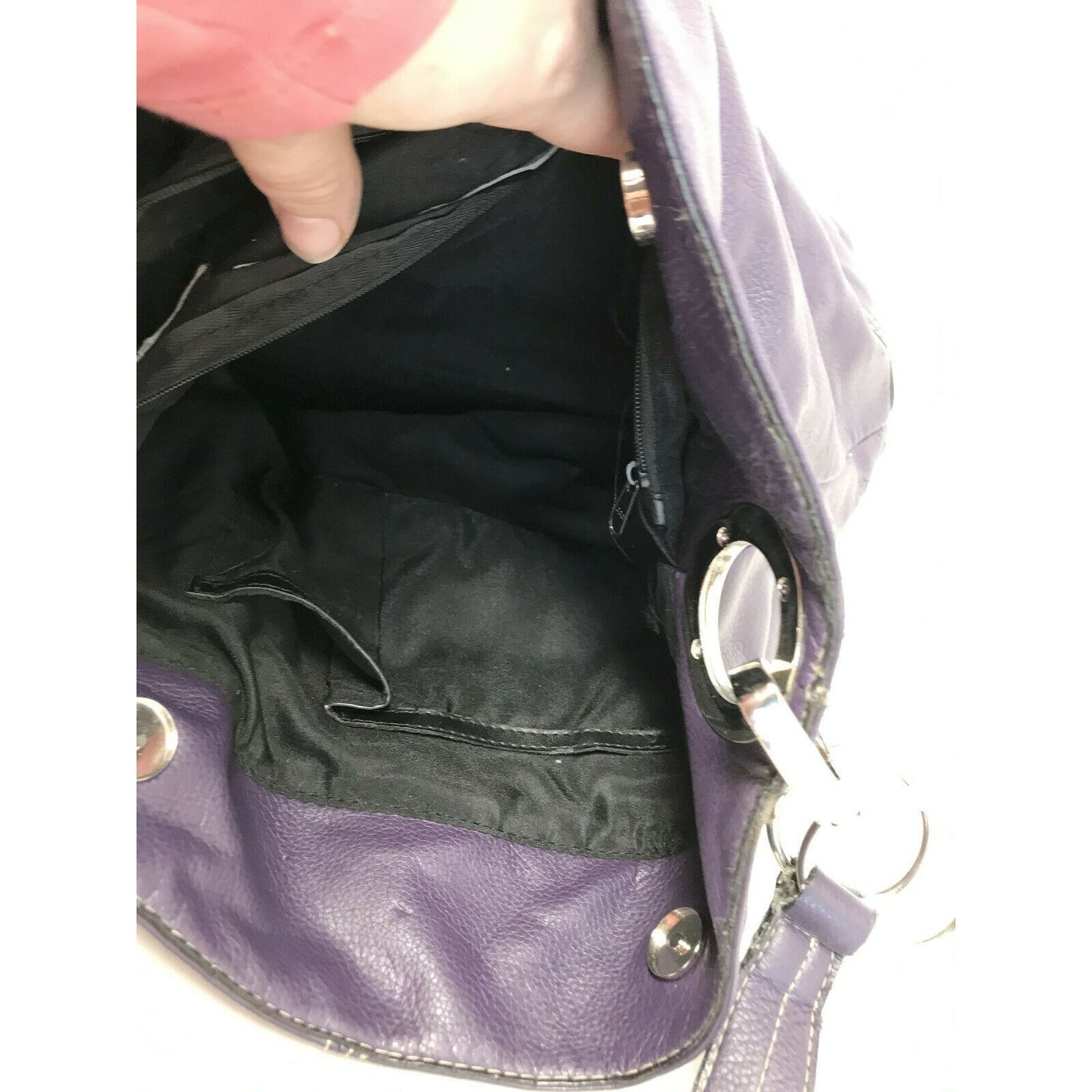 Women's Purple Handbag with light Stitching Small Purse