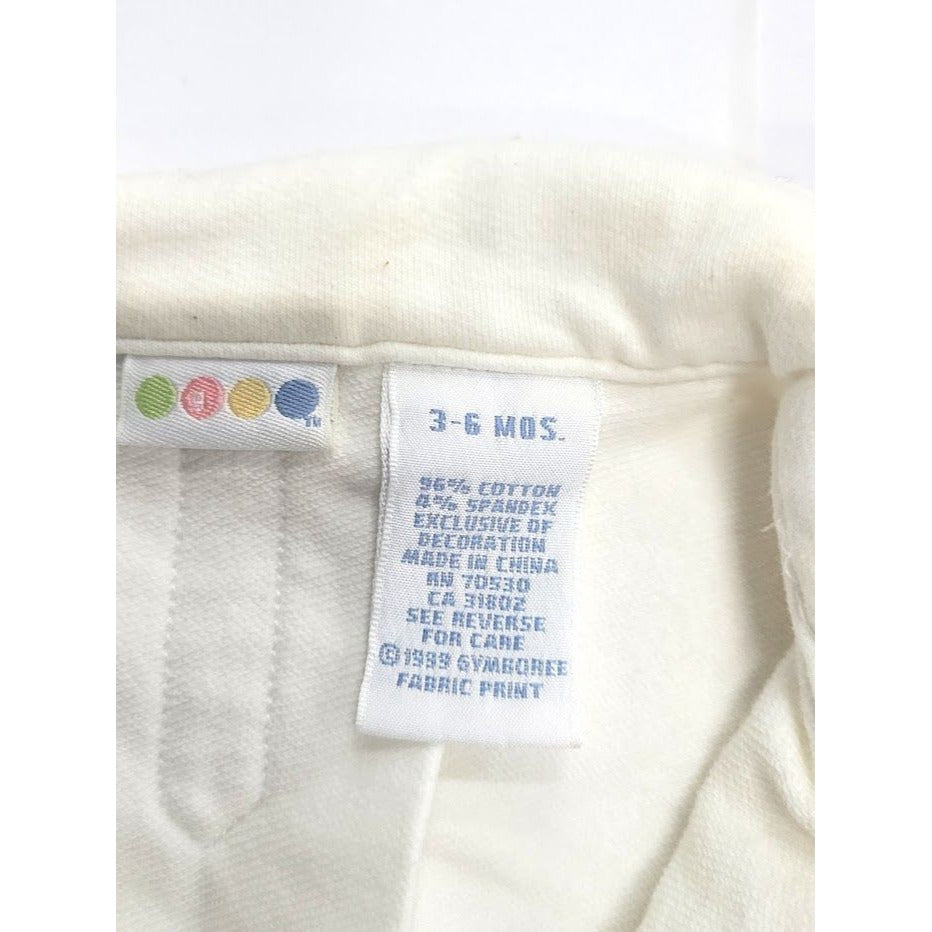 Gymboree vintage white baby peacoat - pockets collar - 3-6 mos