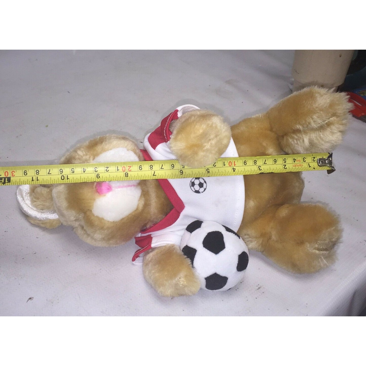 DANDEE Plush SOCCER BUNNY Rabbit Stuffed Animal w Jersey & Ball