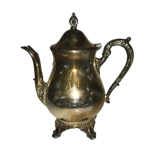 Elegant Silverplate Lidded Pitcher - Approx 8" wide - some tarnish but otherwise good-very good condition ( see photos) - Dining, drinking