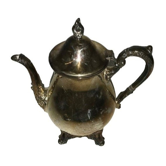 Elegant Silverplate Lidded Pitcher - Approx 8" wide - some tarnish but otherwise good-very good condition ( see photos) - Dining, drinking