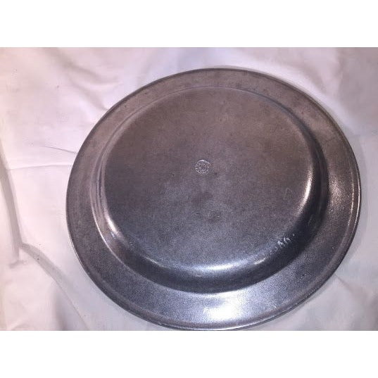 Metal Charger Plate - 14.25" Diameter - pretty raised dot pattern on edge - dining, serving, cake plate