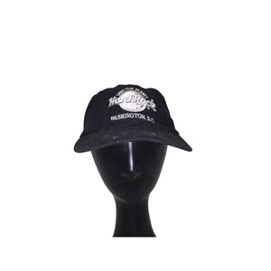 Vtg HARD ROCK CAFE Washington DC Snapback Hat Cap OSFA Black 90s
