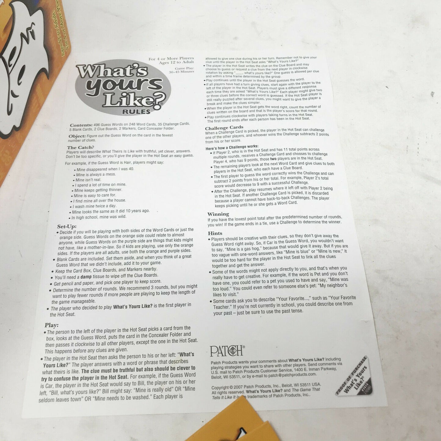 WHAT'S YOURS LIKE? - Family GAME NIGHT & Party Board Card Game