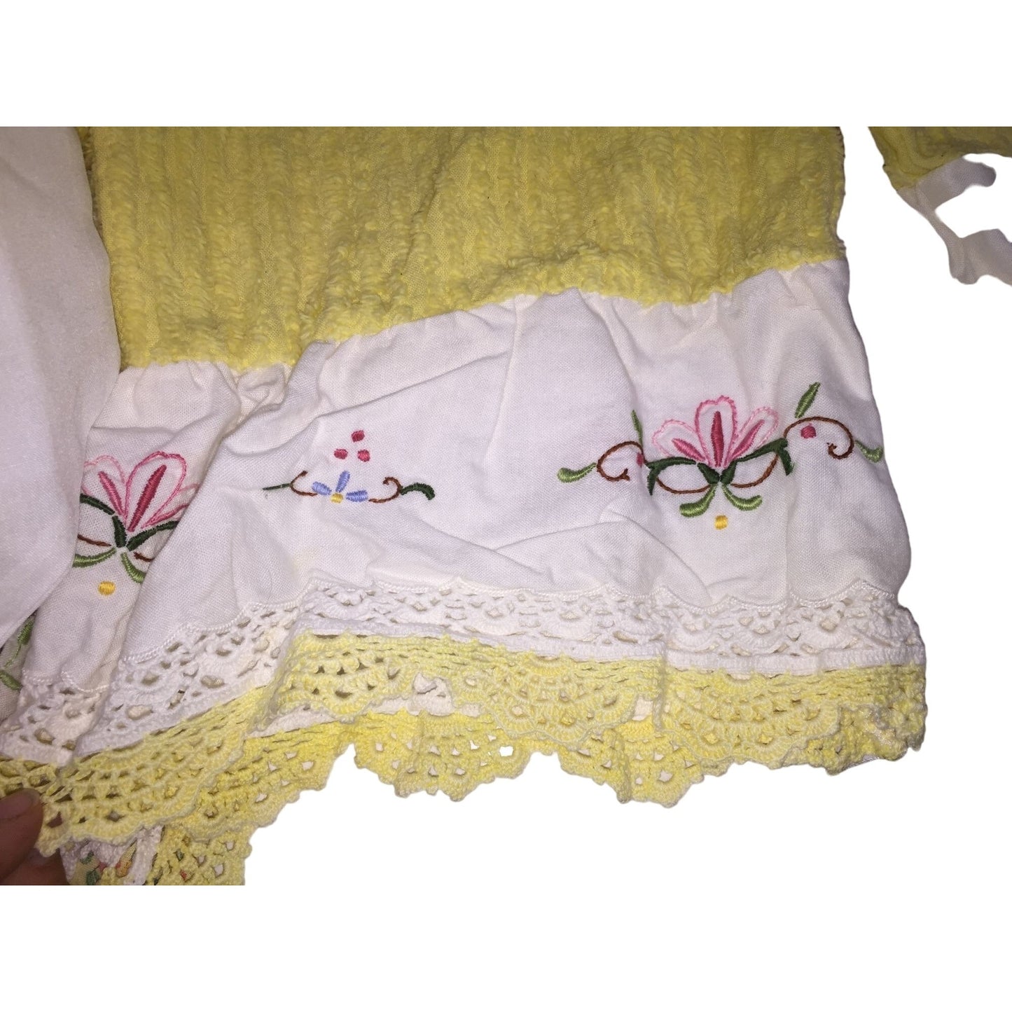 Unique Handmade Vintage Costume / Outfit with Yellow Bloomers, Detailed Apron, Headscarf & Detailing