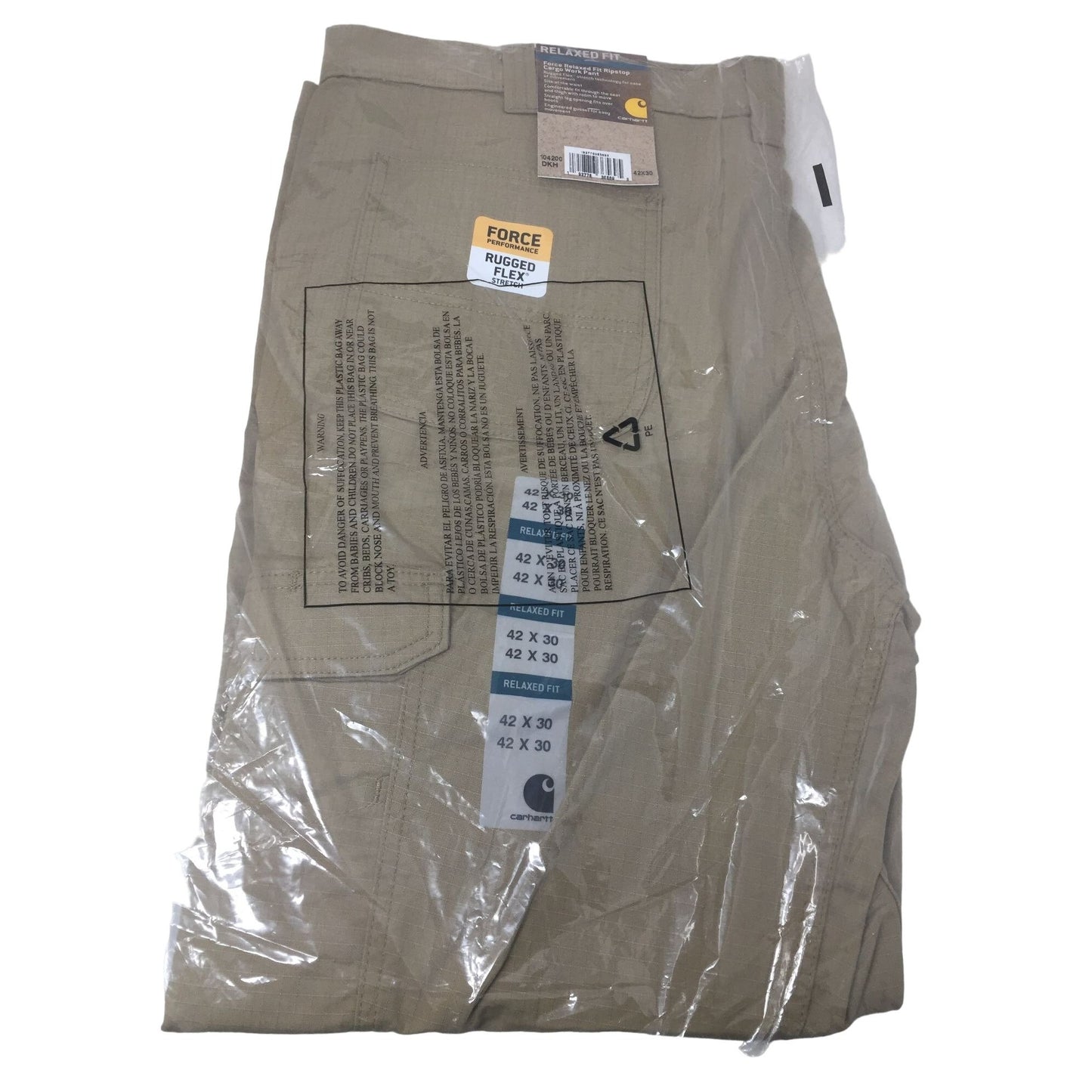 CARHARTT Force Performance - Force Relaxed Fit Ripstop Cargo Work Pants  42x30