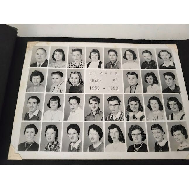 Photo Album from Clymer School - Class Photos for one class 1951-1963 (Clymer New York, I believe) - Class photos and senior photos -penpals