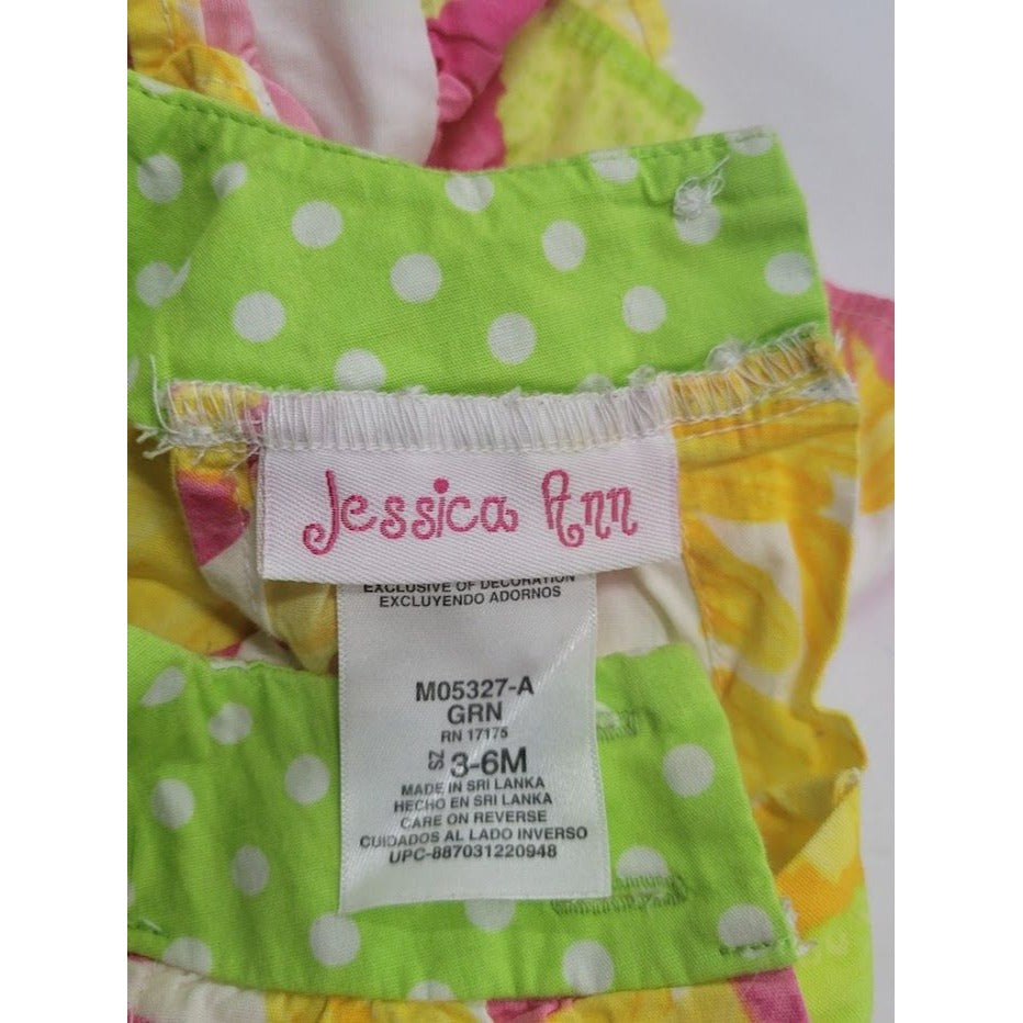 Jessica Ann baby summer dress with flowers size 3-6 months