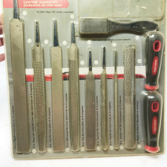 TASK FORCE 11PC FILE SET w Carrying Case Rasp Round, Flat Files