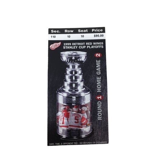 1999 Detroit Red Wings Stanley Cup Playoffs Round 1 Home Game 2 $90 Ticket Sec 110 Row 10 Seat 10