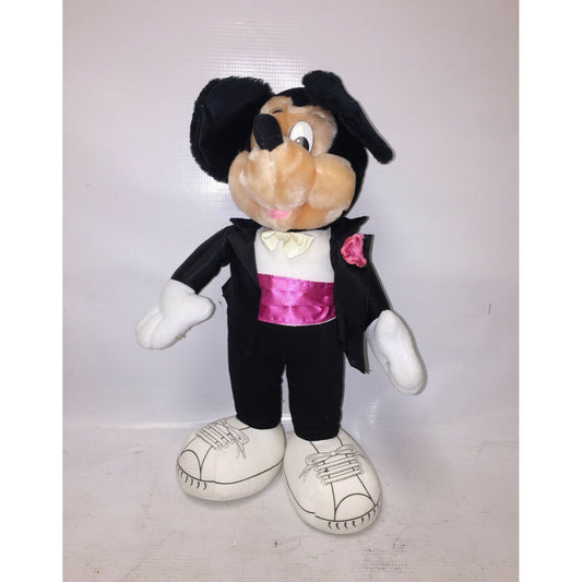 Vintage 1989 MICKEY MOUSE Applause TUXEDO Pink Plush DISNEY Toy