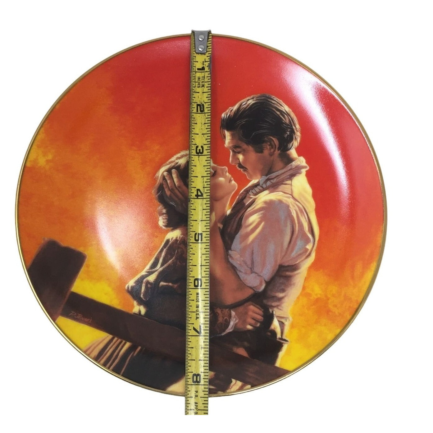 Fiery Embrace - Gone with the Wind Collector Plate in Box with COA