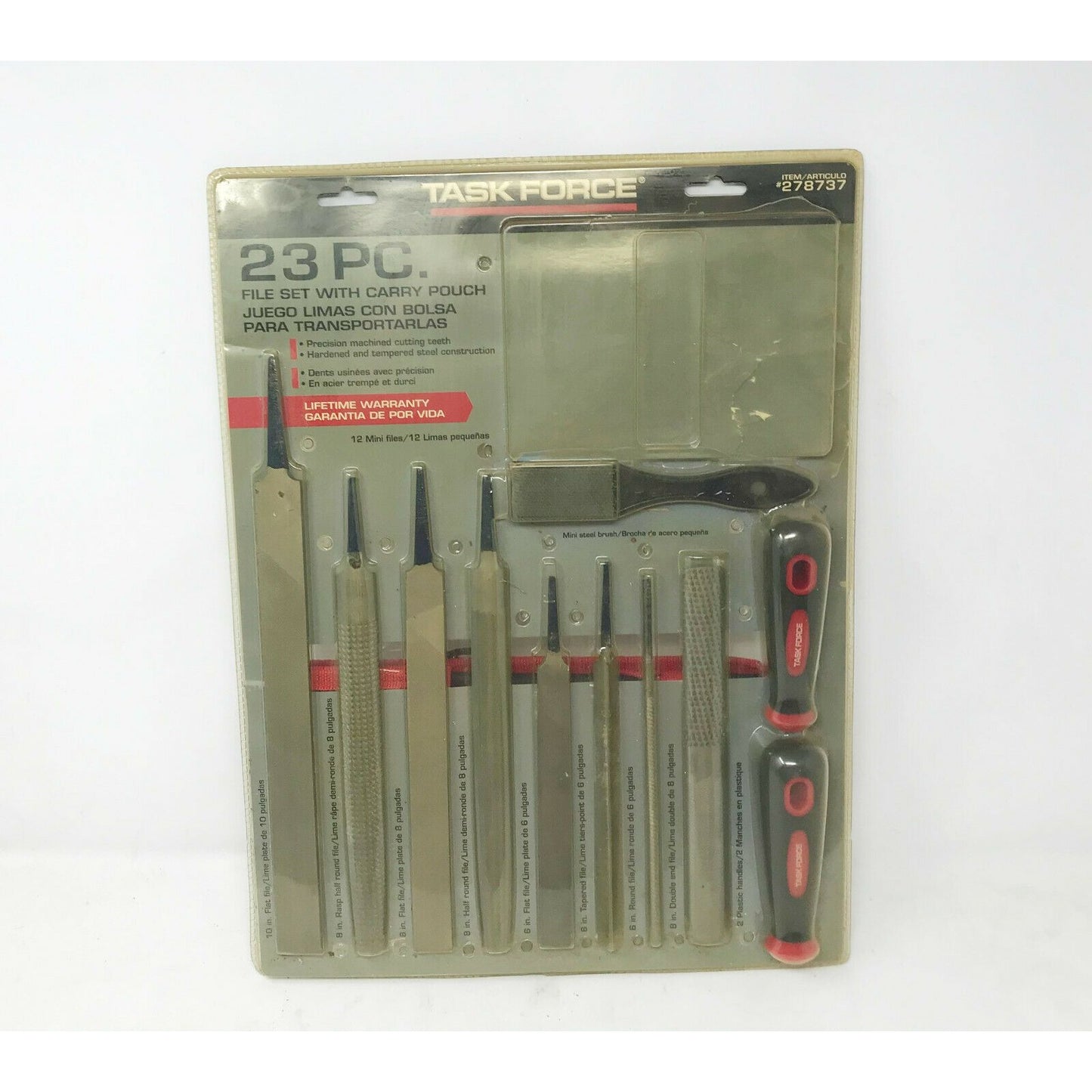 TASK FORCE 11PC FILE SET w Carrying Case Rasp Round, Flat Files