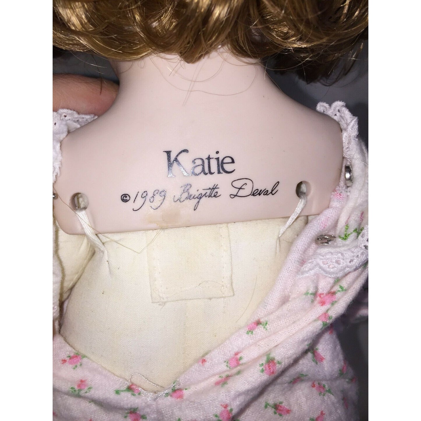 KATIE Porcelain doll by BRIGETTE DEVAL Cute Curls and Pajamas