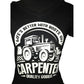 'Life's Better with Boots On' Carpenter Quality Goods V Neck Country Style Women's Tee Shirt (size large, XL, 2XL)