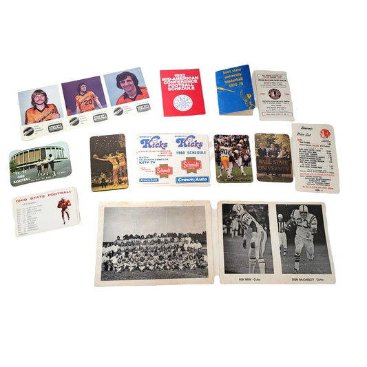 1970s - 1980s Vintage Sports memorabilia - College Photos, schedules, Misc. Sports Collectibles - Great Find!