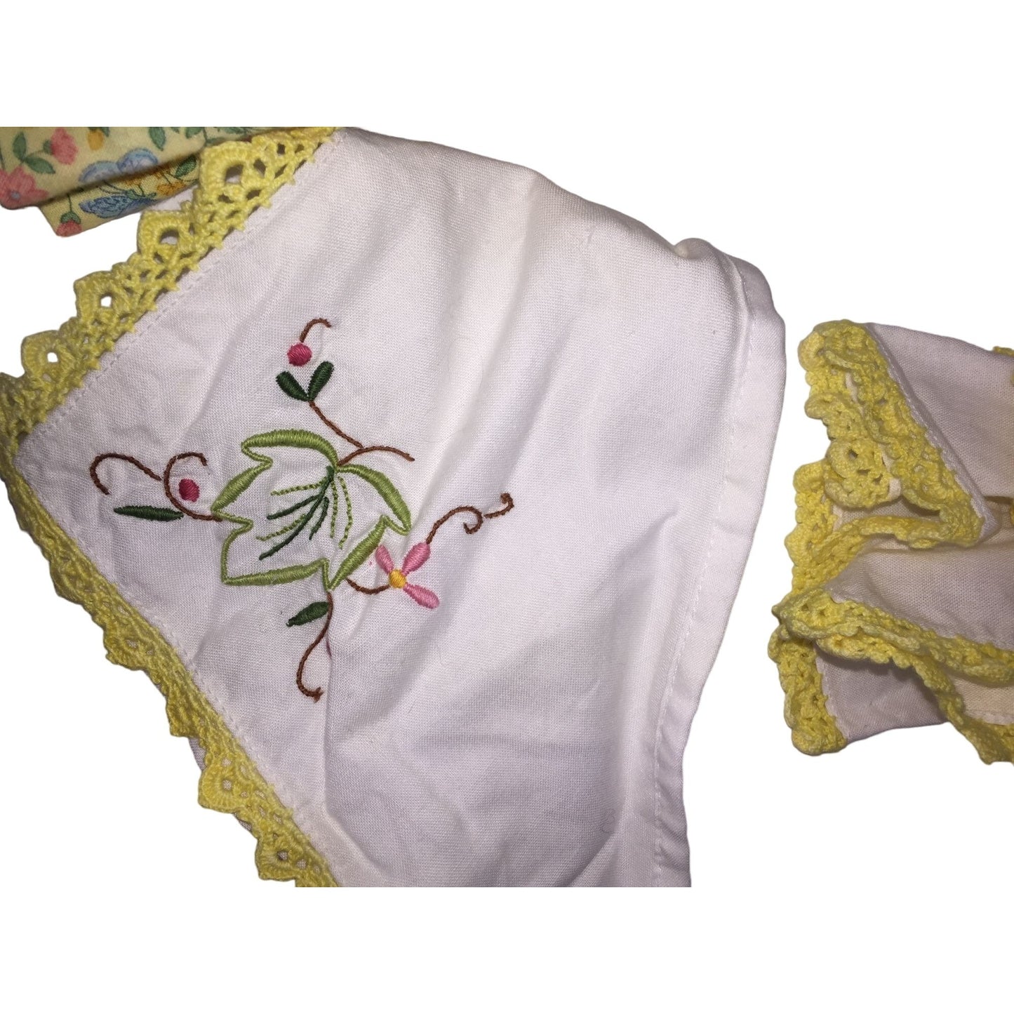 Unique Handmade Vintage Costume / Outfit with Yellow Bloomers, Detailed Apron, Headscarf & Detailing