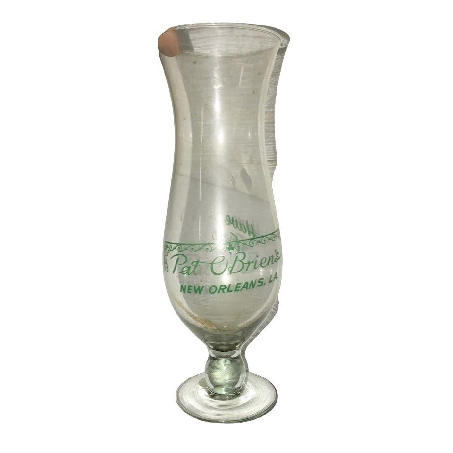 Pat O Briens 718 st peter new orleans souvenir hurricane glass in box - Vintage New Orleans Souvenir - Some residue from a great time in New