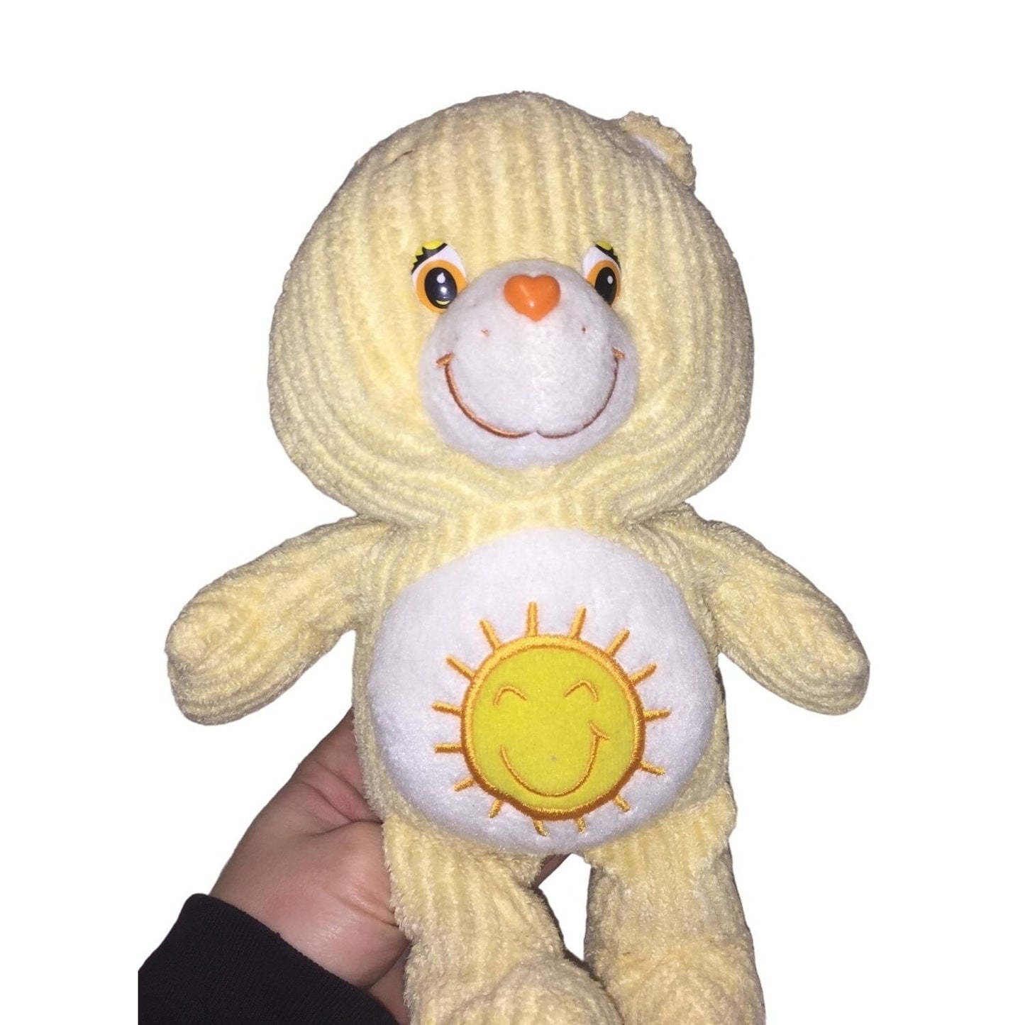 Sweet Smiling Funshine Bear Plush - Ribbed Fur (unique) - Smiling Sun on Tummy