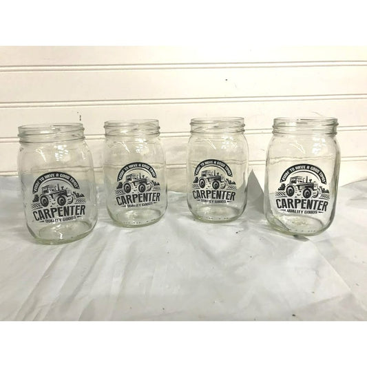 ' Fixin' to Have a Good TIme' - mason jar style drinking glasses - Carpenter Quality Goods Country Style Glasses (set of 4)