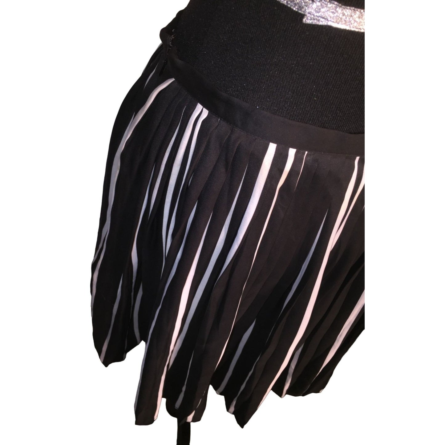 BEDO Femme Black and white stripe skirt - womens size medium