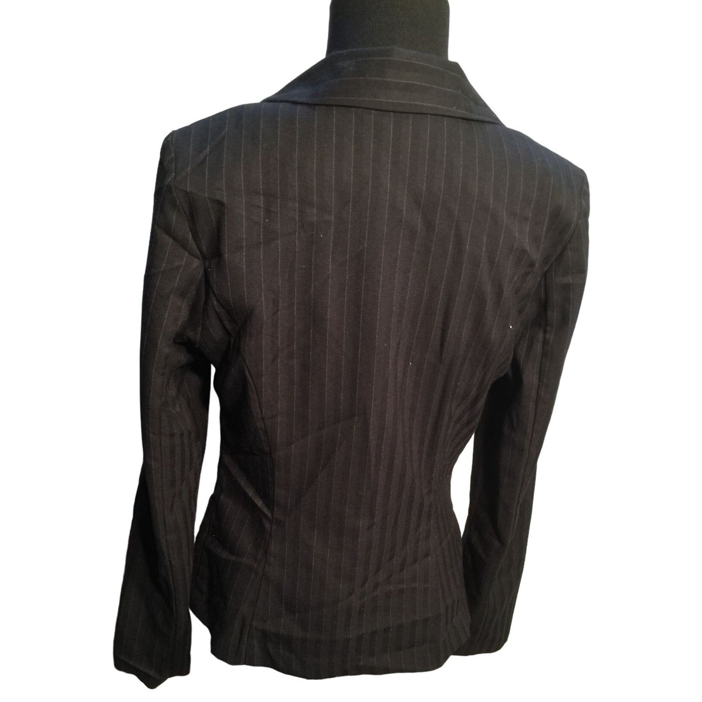 BCX Gray Pinstripe Double Breasted Blazer - Women's Medium