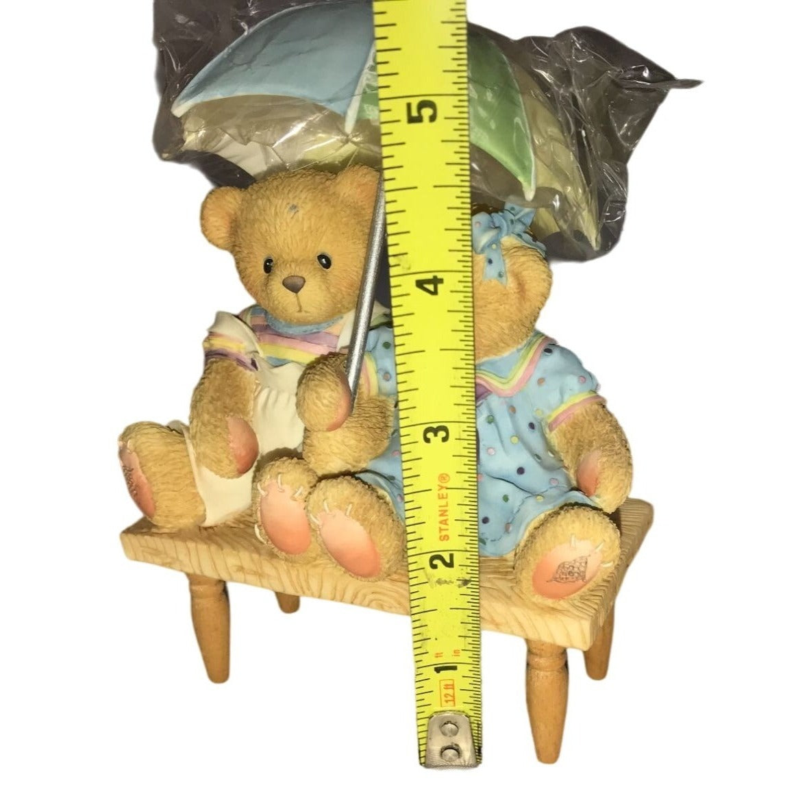 CHERISHED TEDDIES Carter and ELsie "We're Friends Rain or Shine"  Couple on Beach 302791