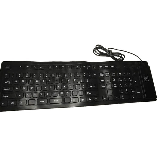ROLL KEYBOARD - wind and water resistant keyboard that can be rolled up and carried easily PC wired USB keyboard