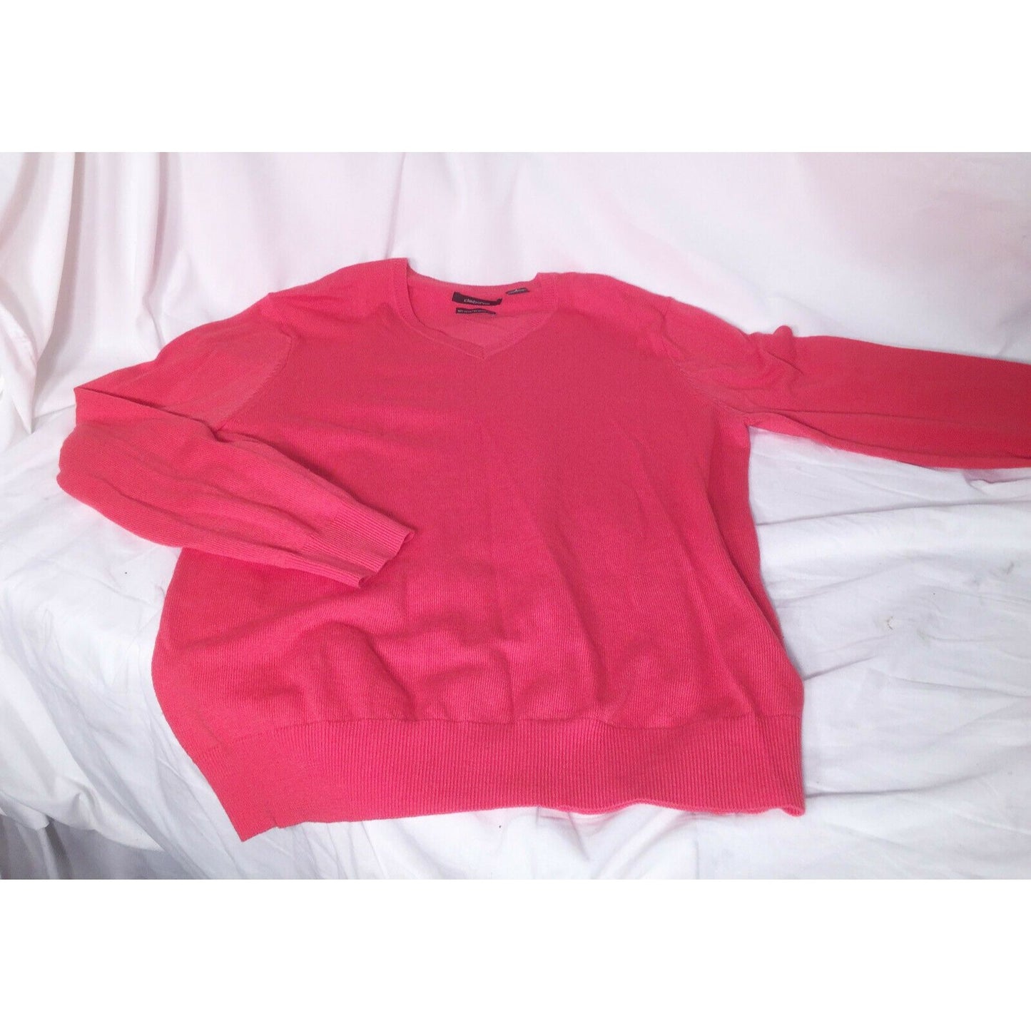 LIZ CLAIBORNE Women's Coral Pink MERINO WOOL Sweater Size Small