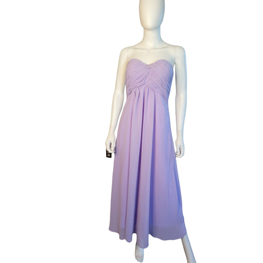 Lavender Purple Strapless Formal Dress / Tulle Gown Size Small