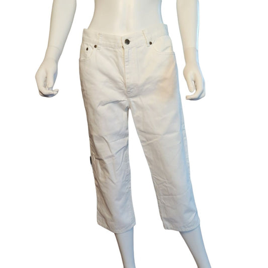 Ralph Lauren White Denim Capris - Size 10 - Women's Pants