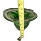 Pretty GREEN Art Glass Dish or Holder - green and bubble spatter look - clear dish or holder RIng Top and flat bottom to sit upright A+ Stuff  A+ Stuff Glass