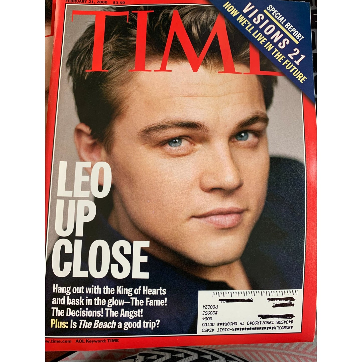 Vintage TIME Magazine February 21, 2000 Leonardo DiCaprio Leo Up Close The Beach