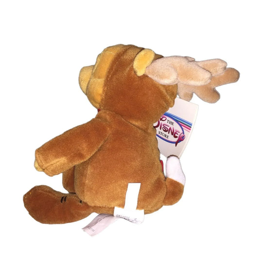 Vintage Walt Disney Winnie the Pooh Dressed as Reindeer - Cute Beanie Plush Toy Walt Disney  A+ Stuff Stuffed Animals